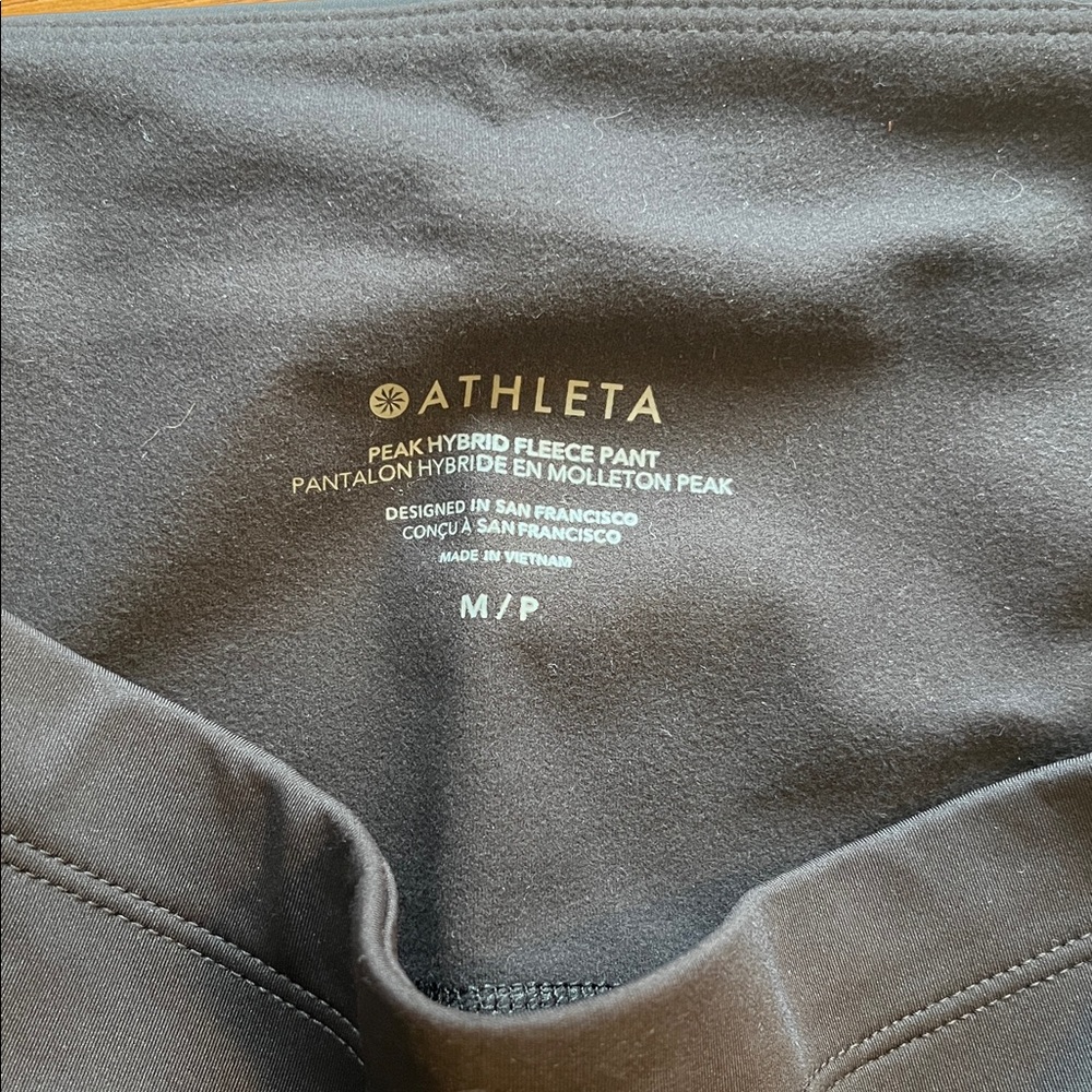 NWT Athleta | Peak Hybrid Fleece Flare Pants | Black | Size MP - Picture 10 of 16